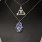 1Pc Vintage Women Turkish Evil Eye Hamsa Hand Pendant Necklaces DIY Punk Men Spiritual Hamsa Palm Lucky Amulet Collares Jewelry