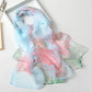 Summer Women Birch Forest Landscape Thin Soft Beach Silky Georgette Scarf Shawls 160cm Long Wraps Beach Sunscreen Hijab