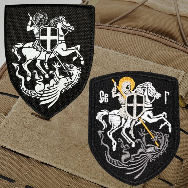 Archangel Michael Embroidery Patch Tactical Morale Badge Print Armband Hook Loop Military Patches Backpack Clothing Sticker