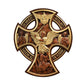 Orthodox Archangel Cross home wall decoration, wood carving, table decoration, St. Michael's Church decoration, Christian gift