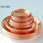 7 Pcs Nepal Altars Platter,Buddhism Red Copper Tribute Tray,Multiple Sizes Desktop Decoration Holy Luster Plate Buddhist Item