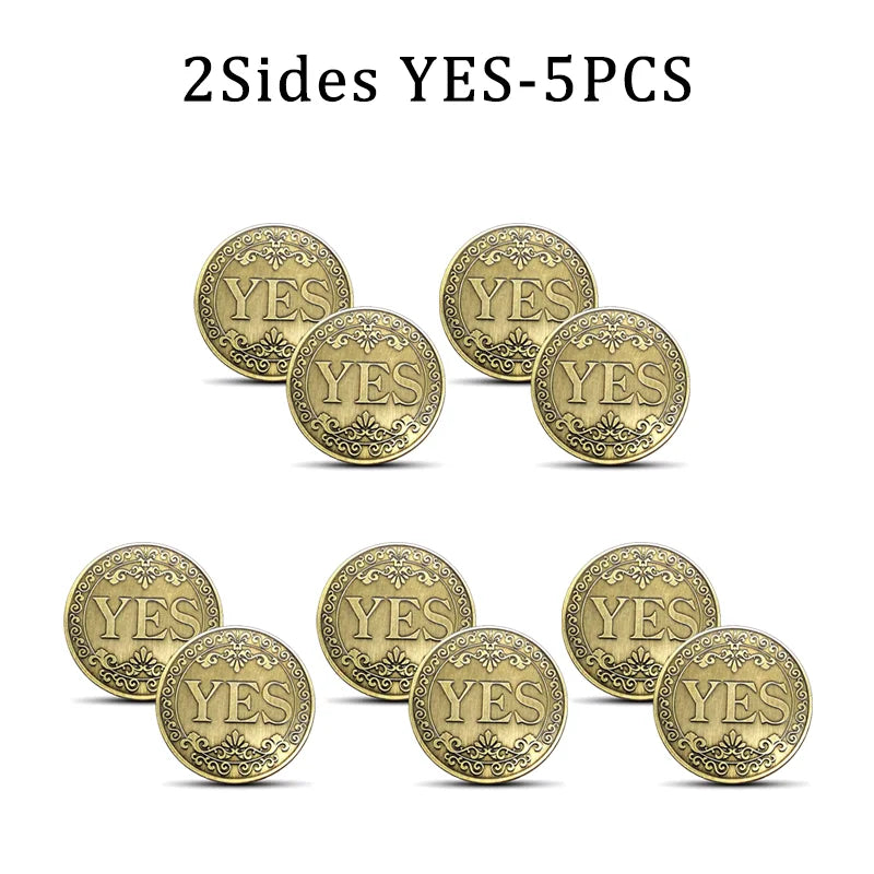 YES NO Decision Coins Magic Coin Collections Good Luck Vintage Antique Bronze Wish Lucky Coin US Coins Commemorative Gold Coins