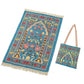 2pcs set Muslims Prayer Rugs With Bag Polyester Portable Blanket Islamic Mat with Tassels Travel Blanket Prayer Mat