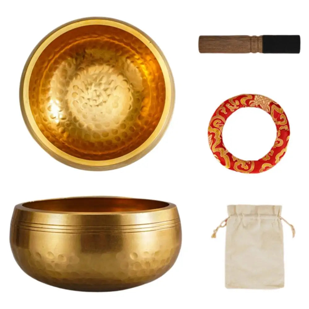 Singing Bowl Set Meditation Yoga Meditation Chanting Bowl Wind chime for Yoga Chakra Healing energy Mindfulness Stress Relief