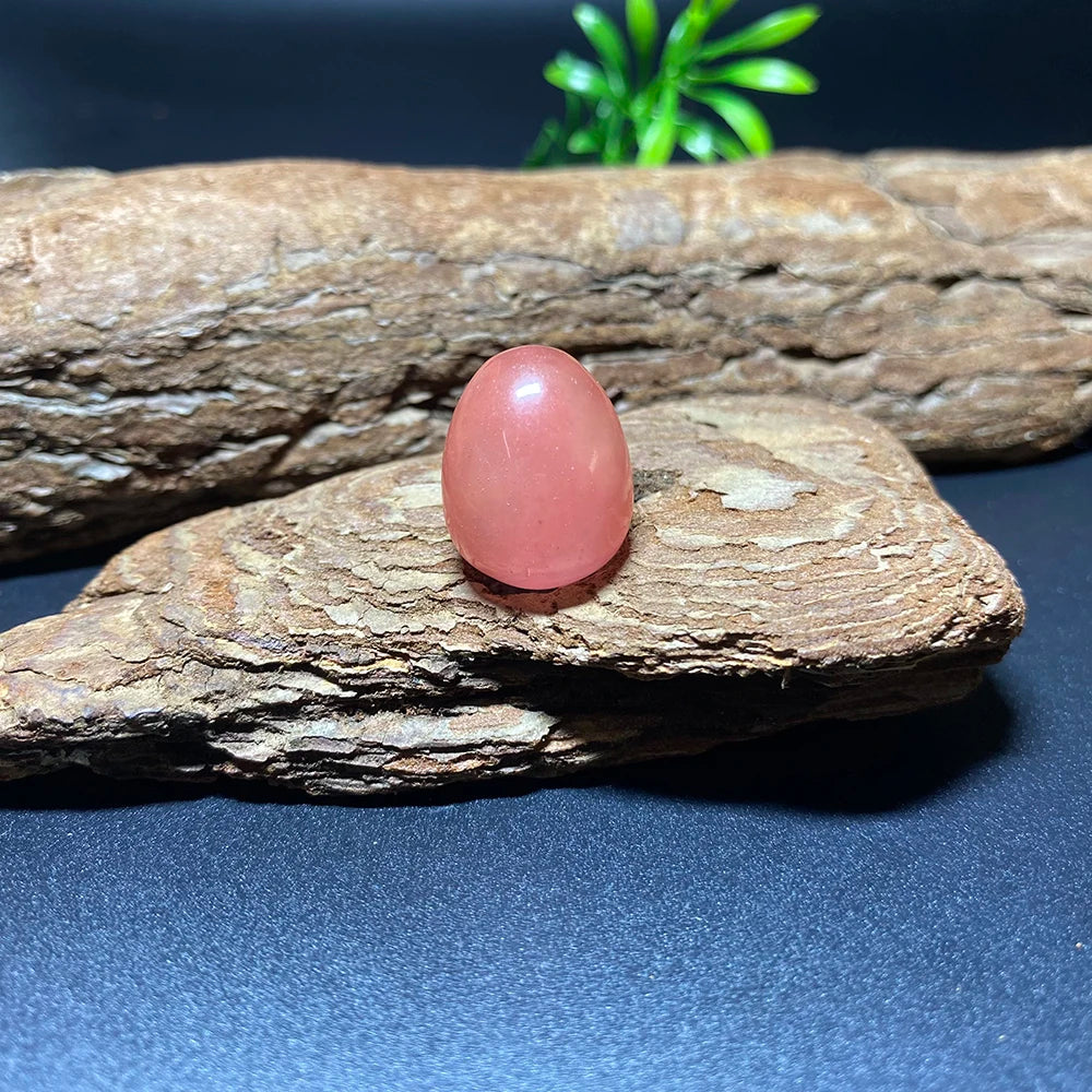 EG1-7 Mini Natural Stone Egg, Small Polished Egg Shaped Stone for Meditation Stress Relief Fidget Palm Desk Decor Gift