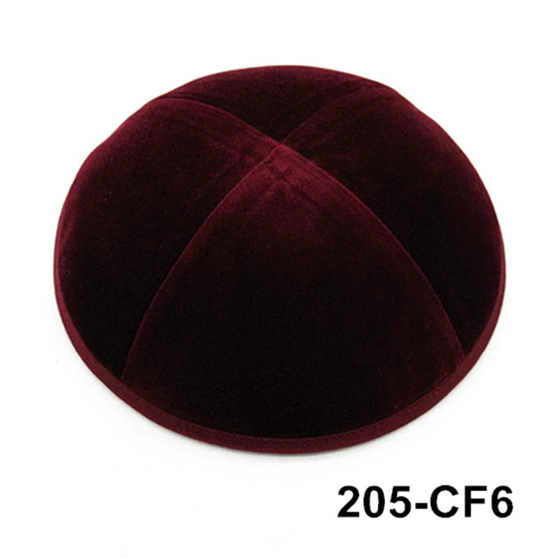 GIU 19cm Jewish Velvet Kippah Kippot Kipa Caps Skullies Beanies Yarmulke Kipot Dome For Wedding And Events
