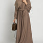 Hot Selle Simple Style Moroccan Dresses Kaftan Turkey Solid Color Gulf Abayas Islamic Women Long Dress Muslim Saudi Robe Ramadan