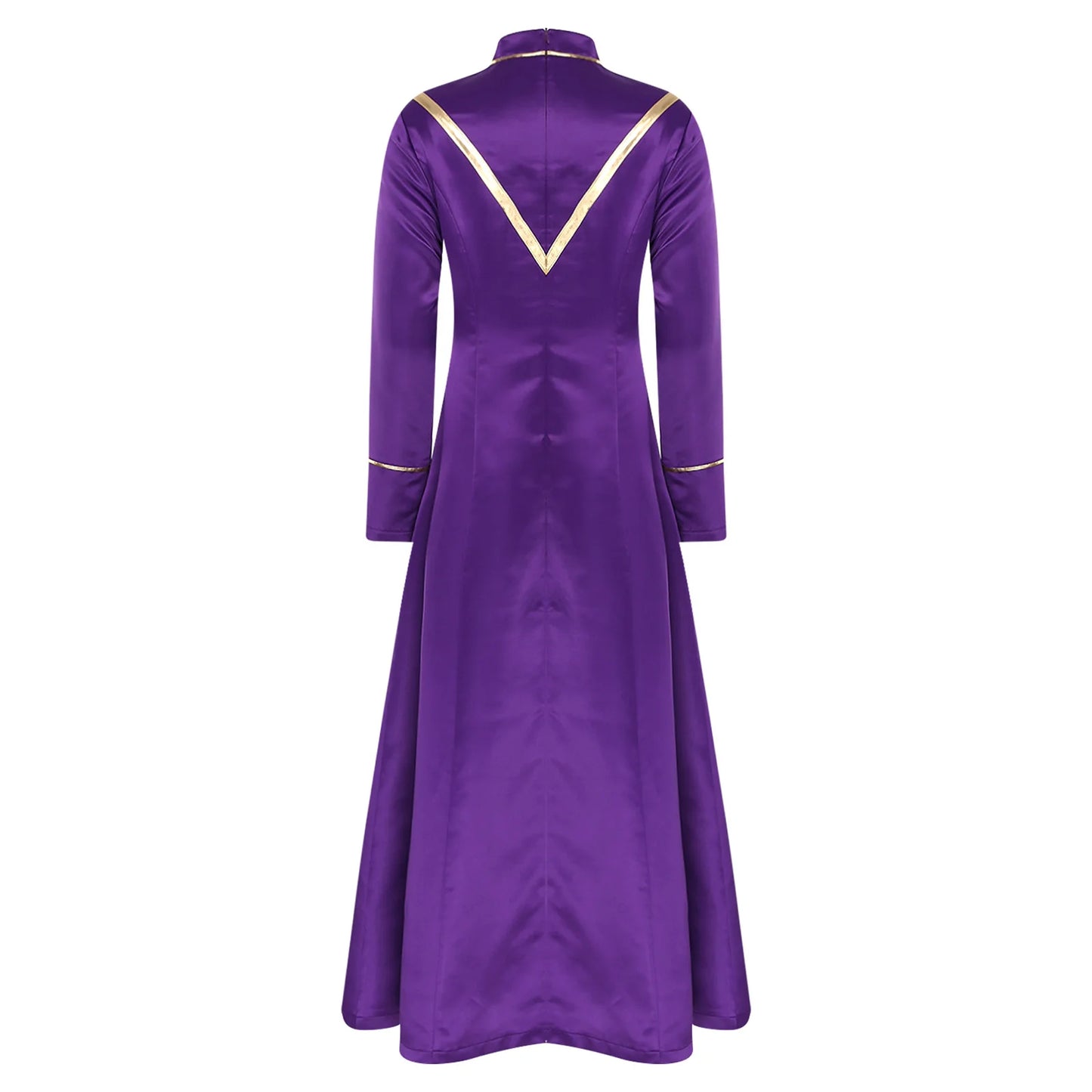 Women Pastor Robe Cassocks Long Sleeve Cross Print Priest Vestment Church Choir Gown Halloween Catholic Clergy Cosplay Costume