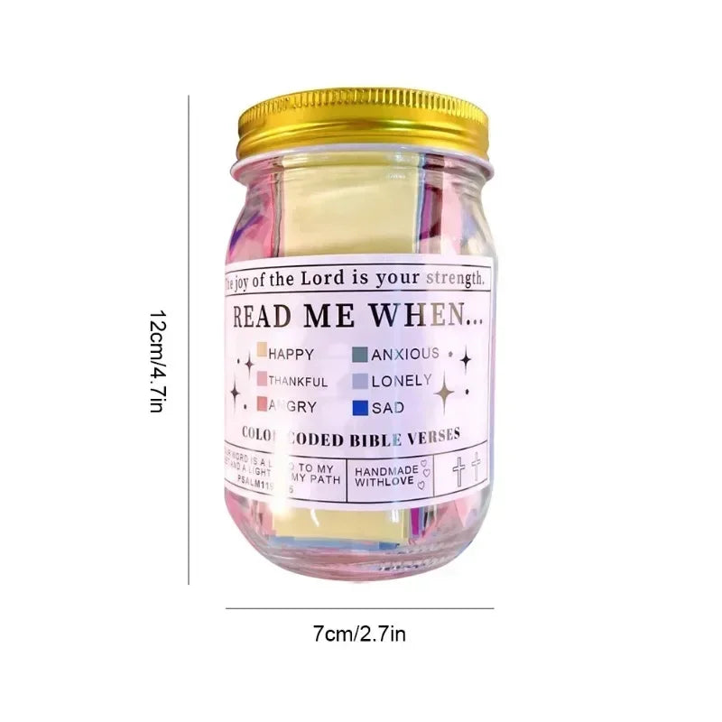 Church Gift Bible Verses Jar Bible Verses for Emotions Feelings Verse Prayer Request Cards Christian Bible Gifts for Women Men