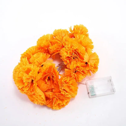 Halloween Decorations Diwali Garland String Lights Mexican Marigold Artificial Flowers Day Of The Dead Christmas Decorations