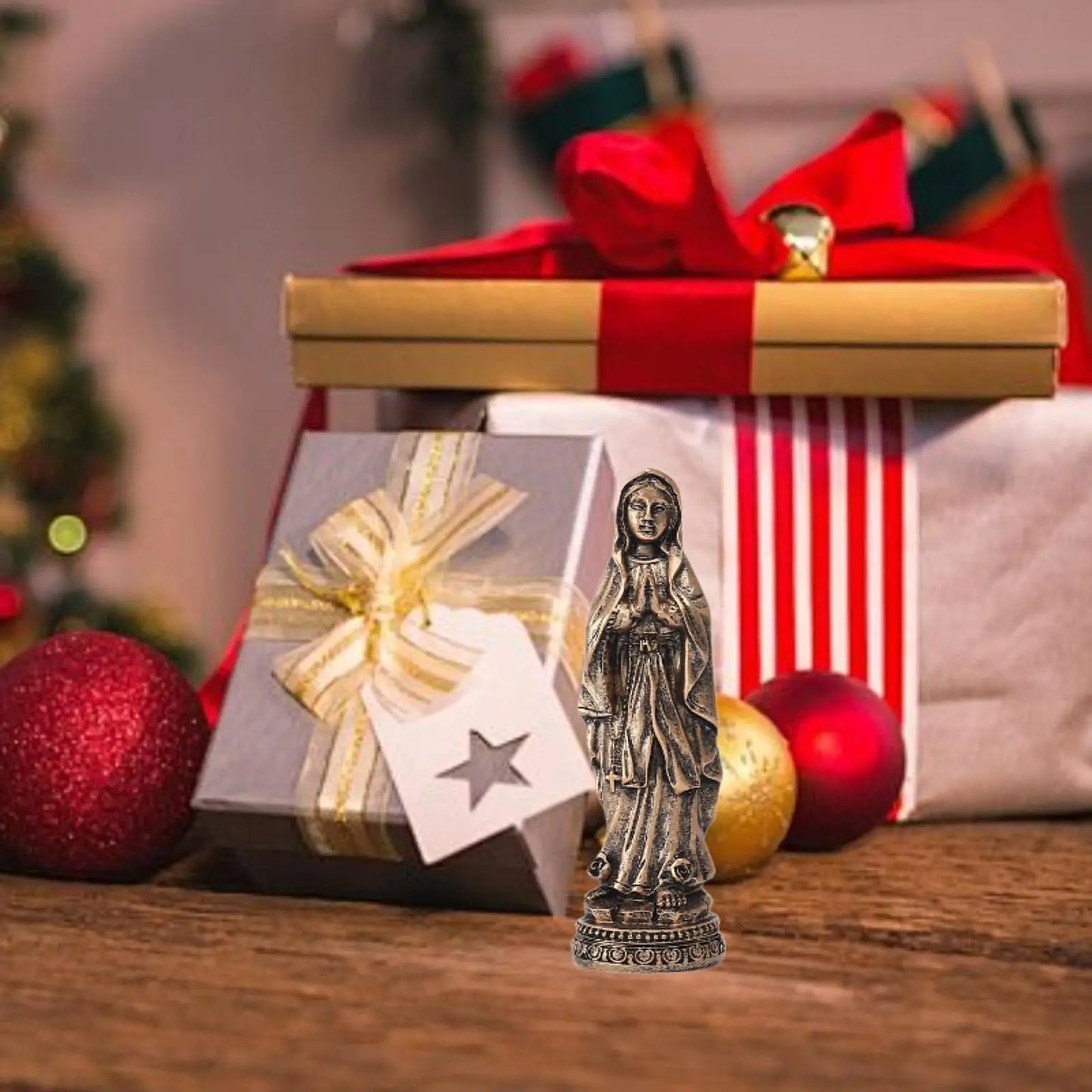 Virgin Mary Statue Blessed Virgin Mother Mary Sculpture for Bedroom Office