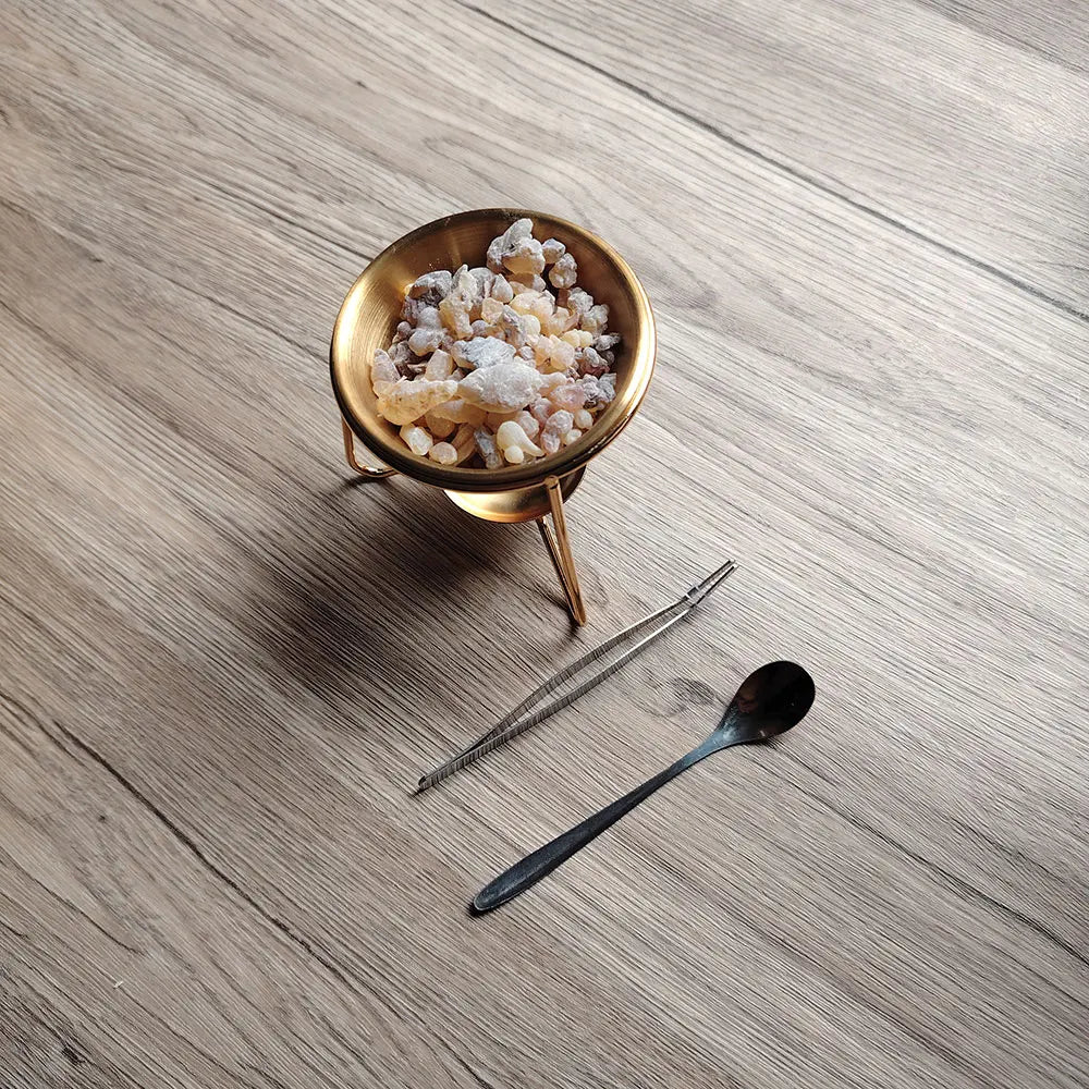 Burner and 50g Frankincense Set Premium Frankincense Minimalist Candle Heated Incense Warmer For Resin Frankincense Oil Powder