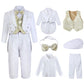 Baptism Outfit for Boys Kids Tuxedo Baby Christening Suit Toddler Wedding Ceremony Blessing Clothes Infant Winter Formal Set