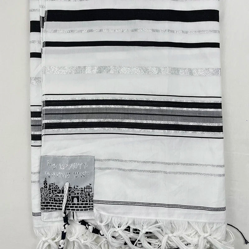 NEW Talit Prayer Shawl – 180 x 130 cm (70 x 51 Inches) Jewish Israel Tallit for Christian Jewish Prayer